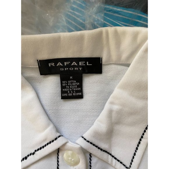 NWOT Rafael sport white shacket button down with front side pockets MED - Picture 2 of 5